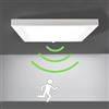 INNOVATE Plafoniera LED soffitto con sensore di movimento per luci [2 modalità (1) DAY (2) DAY and NIGHT, Bianco 18W] Lampadario per scala, cucina I Plafoniera soffitto I Lampadario bagno Lampada