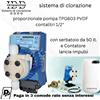 Kit clorazione proporzionale TPG603 PVDF con contalitri 1/2 e serbatoio 50L