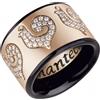 Chantecler Anello Carousèl oro rosa, diamanti e smalto nero