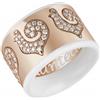 Chantecler Anello Carousèl oro rosa, diamanti e smalto bianco