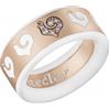 Chantecler Anello Carousèl oro rosa, diamanti e smalto bianco