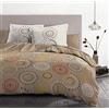 HOME LINGE PASSION Home Passion - Set Copripiumino 3 Pezzi Fuochi d'artificio tortortora 100% Cotone, 57 Fili, 240 x 260 cm