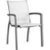 GROSFILLEX Offerta Sunset poltrona struttura nero vulcanico telo grigio chiné t34 (minimo 16 pezzi)