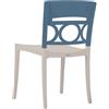 GROSFILLEX Offerta Moon sedia seduta tortora chiaro e schienale blu orage (minimo 16 pezzi)