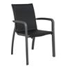 GROSFILLEX Offerta Sunset poltrona struttura nero vulcanico telo nero t29 (minimo 16 pezzi)