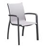 GROSFILLEX Offerta Sunset poltrona struttura nero vulcanico telo grigio t30 (minimo 16 pezzi)