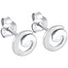 Elli Orecchini da Donna Motivo Spirale Giocoso in Argento Sterling 925