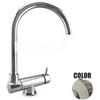 Rubinetto ForHome® 3 PWP Vie Per Acqua Depurata Rubinetto Per Depuratore (colore: nichel spazzolato) 3072-NS (or)