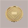 ALCAS 10 Pz Vassoio Tondo Medoro Oro in Plastica Rigido Dm28 cm Alcas
