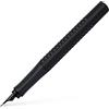 Faber-Castell - Penna stilografica GRIP Edition, pennino F All Black | Penna stilografica con impugnatura ergonomica e pennino in acciaio inossidabile nero per una scrittura particolarmente