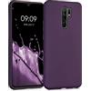 kwmobile Custodia Compatibile con Xiaomi Redmi 9 Cover - Back Case Morbida - Protezione in Silicone TPU Effetto Metallizzato bordeaux metallizzato