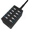 SABRENT Ciabatta Multipresa, Caricatore portatile USB multiplo, Stazione di ricarica USB a 10 Porte 60W con alimentatore, per MacBook, laptop, iPhone, Samsung Galaxy (AX-TPCS-EU)