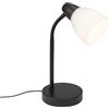 BRILONER - Lampada da tavolo con interruttore sul cavo, abat-jour, lampada da comodino, 1 x E14, max. 25 Watt, colore: Bianco/Nero, 185 x 300 mm (DxH)