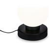 BRILONER - Lampada da tavolo, lampada da comodino, abat-jour, sfera luminosa, 1 lampadina E14, max. 25 Watt, colore: bianco/nero, 126 x 157 mm (DxH)