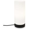 BRILONER - Lampada da tavolo con interruttore sul cavo, abat-jour, lampada da comodino, 1 x E14, max. 25 Watt, colore: Bianco/Nero, 100 x 250 mm (DxH)