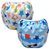 Luxja Riutilizzabile Pannolini da Nuoto (Confezione da 2), Costume Pannolino Lavabili, Impermeabile Pannolino Piscina (0-3 Anni), Spiaggia + Stelle Colorate