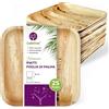 GoBeTree 25 Piatti Monouso Foglia di Palma Quadrati 25 cm Piatto Piano. Piatti Eleganti per Piatto Principale, Ceviche e Catering, Quadrato Piano con Foglia Resistente