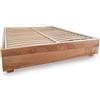 Vivere Zen Letto in legno massello contenitore artigianale - Bauletto con e senza testata (Struttura Colorata - Misura int. 140x200 (est. 148x208))