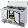 Ristoattrezzature Modello: 6861,Banco frigo saladette a basso consumo energetico 3 ante con coperchio copringredienti 1365x700x950h mm