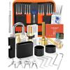 Eventronic Set Grimaldelli da 30+4 Pezzi, Eventronic Grimaldelli Professionali con 4 Trasparente Serratura Lucchetto Grimaldelli, Lockpicking Set per Fabbri Principianti ed Esperti
