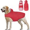 Idepet - Mantella per cani con cappuccio e foro per il collare, impermeabile e riflettente, per cani di piccola, media e grande taglia Rosso