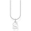 Thomas Sabo Collana con lettera S, in argento sterling 925, Argento, KE2028-001-21