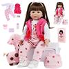 SYP Bambole Reborn 24 Pollici 60cm Bambole Reborn Originali Silicone Morbido Bambole Reborn Femmina Realistico Fatto a Mano Neonato Bambole che Sembrano vere Fatto a Mano Bambole Reborn Toddler Regalo