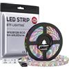 BTF-LIGHTING WS2812E Fili in lega ECO RGB 5050SMD Indirizzabile individualmente 5m 60Pixel/m Flessibile bianco PCB Full Color LED Pixel Strip Dream Color IP65 impermeabile Progetti fai da te DC5V