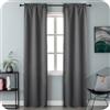 GIRASOLE HOME Coppia Tende Grigie Oscuranti Termiche Morbide Tinta Unita Tenda Isolante per Soggiorno Camera e Interni 2 Pannelli con Tasca 70x238cm