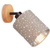 BRILONER - Faretto da parete o soffitto orientabile, decorazione a stelle, plafoniera in tortora, lampada da soffitto per ingresso, 1 x E27, max. 25 Watt, base: 100 x 25 mm (DxH)