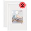 walther design Bianca 40 x 60 cm con Vetro Artistico Confezione Doppia, Cornice in plastica New Lifestyle KVX460WD