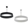 Lurch 70272 - Set di 2 formine ovali in silicone platinico di alta qualità, senza BPA, colore: grigio chiaro