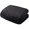 Sleepdown 5056242854456 - Coperta in pile a nido d'ape, super morbida, calda e accogliente, 150 x 200 cm, colore: nero