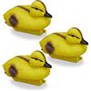Relaxdays Anatre da Stagno, Anatroccoli, Baby Duck Galleggianti, Plastica, Figure Deco, Laghetto,Giardino, Giallo-Nero