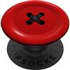 Colorful amante del cucito pop out stitc Bottone da cucito rosso e nero PopSockets PopGrip Adesivo