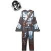 Rubie's Rubies Costume Mandalorian Classic per ragazzi, Tuta stampata, mantello e maschera, Oficial Mandalorian Star Wars per Carnevale, Halloween, Natale e cumpleanno