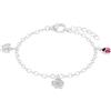 Prinzessin Lillifee Bracciale Bracciale per bambine in Argento 925, con zirconi sintetici, 12+2 cm, Argento, coccinella, in confezione regalo, 9082414