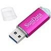 SunData Pendrive 64GB Chiavetta USB 3.0 archiviazione dati pen drive Fino a 90 MB/s, (Confezione Singola: Rosa)