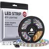 BTF-LIGHTING SK6812RGBW (WS2812B RGBW) RGB + bianco caldo Individualmente indirizzabile 5m 60 LED/pixel/m Flessibile 4 colori in 1 LED sogna colorato Striscia LED IP65 impermeabile DC5VPCB bianco