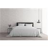Italian Bed Linen Set Copripiumino 100% Cotone Natural Color, Made in Italy - Parure Copri Piumino - Sacco Piumone 250x200 cm con Doppia Patella e Federe Cuscino, Matrimoniale, Bianco/Bianco