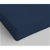 MB HOME ITALY Lenzuolo Sotto MAX COLOR con Angoli Elasticizzati da 25 cm Letto Singolo 90x200 cm, 100% Cotone Made in Italy - Tinta Unita BLU SCURO