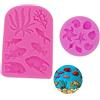BLUGUL Pesce Stampi in Silicone, Alghe Stelle Marine Conchiglie Stampo, Per Cioccolato Fondente Torta Gelatina Dolci Dessert, 2 pz