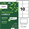 AVERY - 150 etichette adesive bianche personalizzabili - 100% riciclate - Formato 99,1 x 57 mm - Stampa laser e getto d'inchiostro