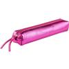 Clairefontaine 400008C Trousse slim in vera pelle, 4x2.5x19.5 cm, color Fragola
