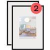 walther design nera 40 x 60 cm con vetro artistico confezione doppia, cornice in plastica New Lifestyle KVX460BD