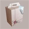 LUCGEL 10 Pz Scatola per Confezione Regalo Natale Porta Panettone Bottiglia Valigetta Piccola in Cartoncino Avana grafica Ceralacca 280x210H350mm