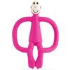 Matchstick Monkey, Original Teether & Gel Applicator, Antimicrobial Silicone Teething Toys for Baby, Easy to Grip, BPA Free, 3 Months Old+, 10.5 cm, Pink Monkey