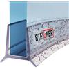 STEIGNER Guarnizione doccia, 120cm, per spessore vetro 5mm/ 6mm, guarnizione semicircolare in PVC, UK24-06