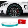 4R Quattroerre.it Quattroerre 10333 Wheel Trim Stripe Racing con Applicatore, Verde Petronas, 5 mm x 6 mt