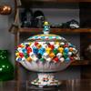 CERAMICHE CALTAGIRONE Porta Biscotti Pigna Ceramica Siciliana Multicolor cm 32
